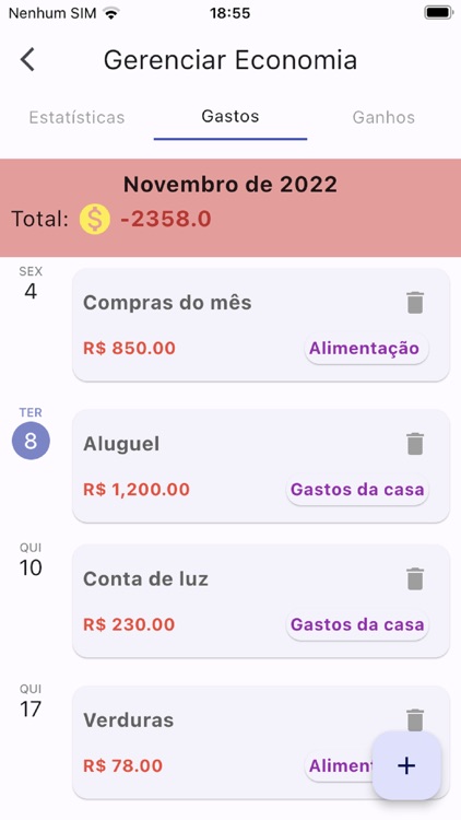 Controle de Gastos e Economia