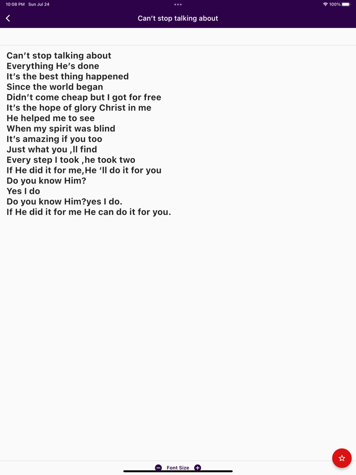 Christian Song Lyrics