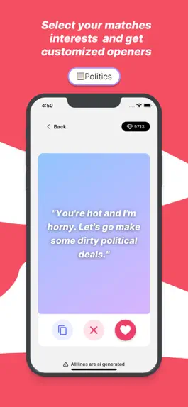 Game screenshot Chadify: AI pickup lines hack