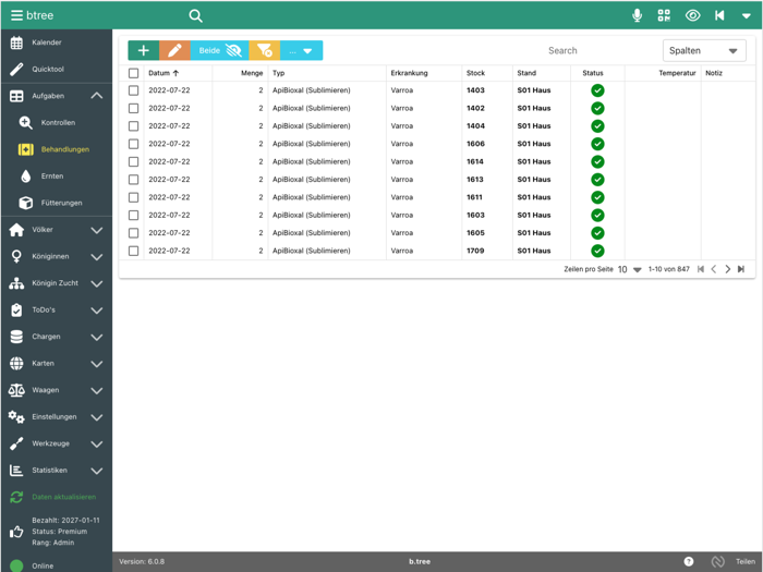 b.tree - Beekeping Database