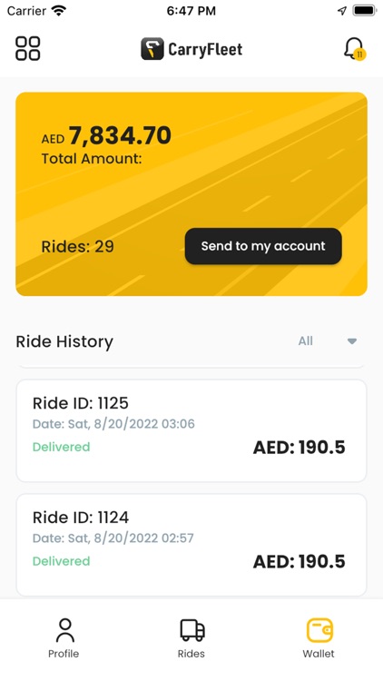 CarryFleet Rider App screenshot-5