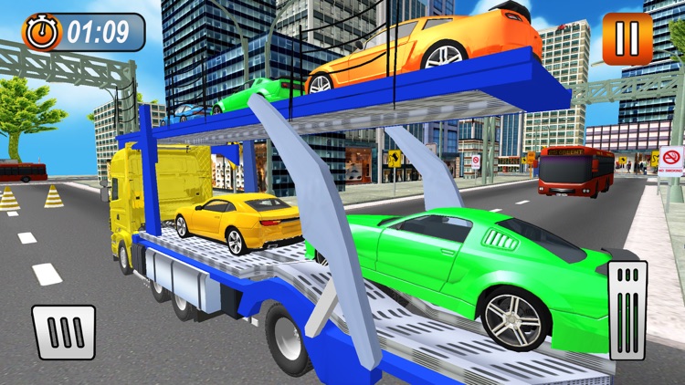 Truck Car Transporter Sim 3D screenshot-4