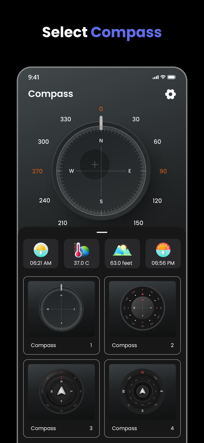 Digital Compass Directions app