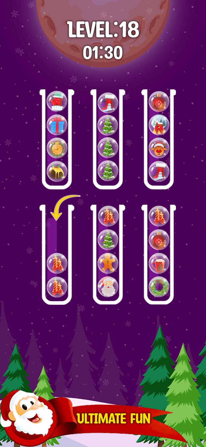 Christmas Sort Puzzle Game