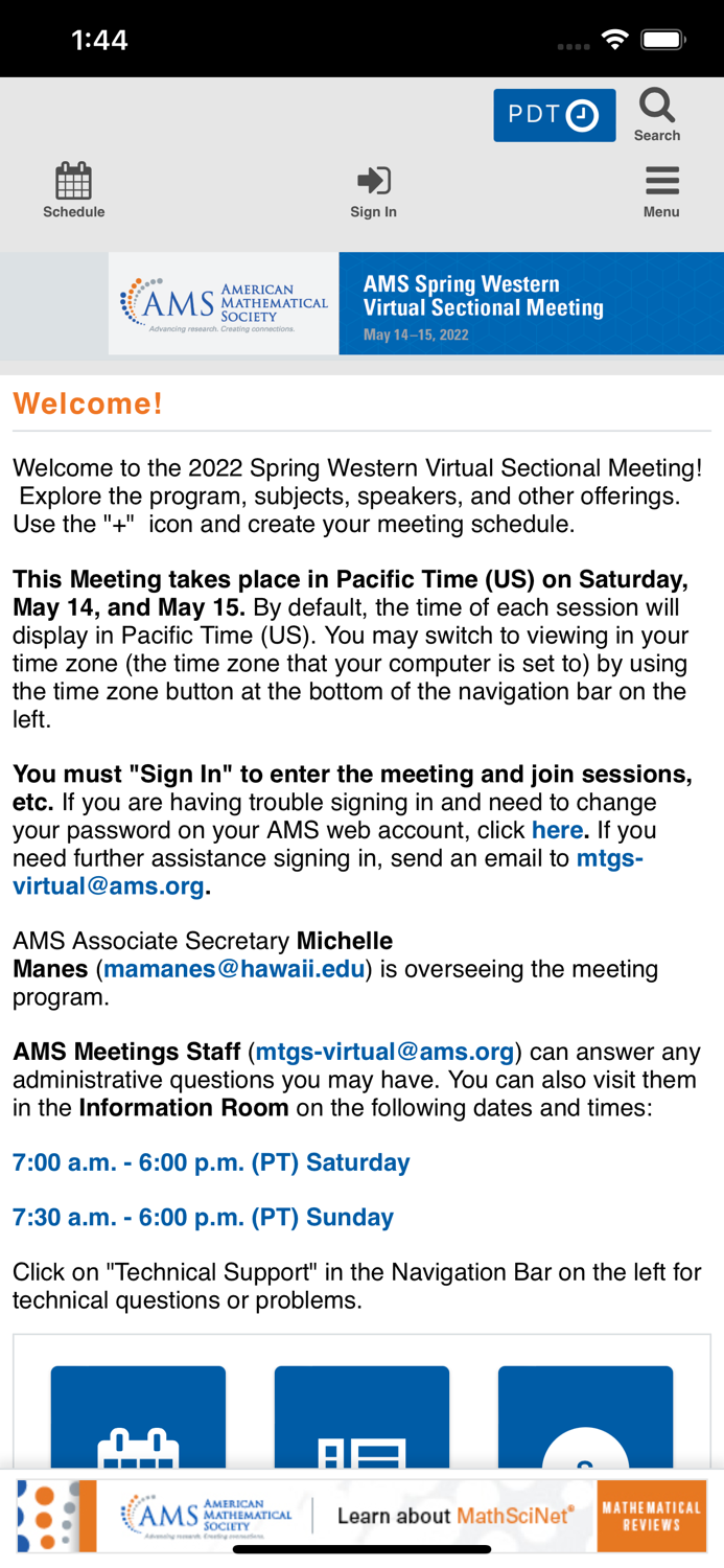 AMS Spring Western 2022