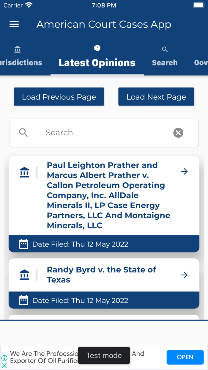 American Court Cases App