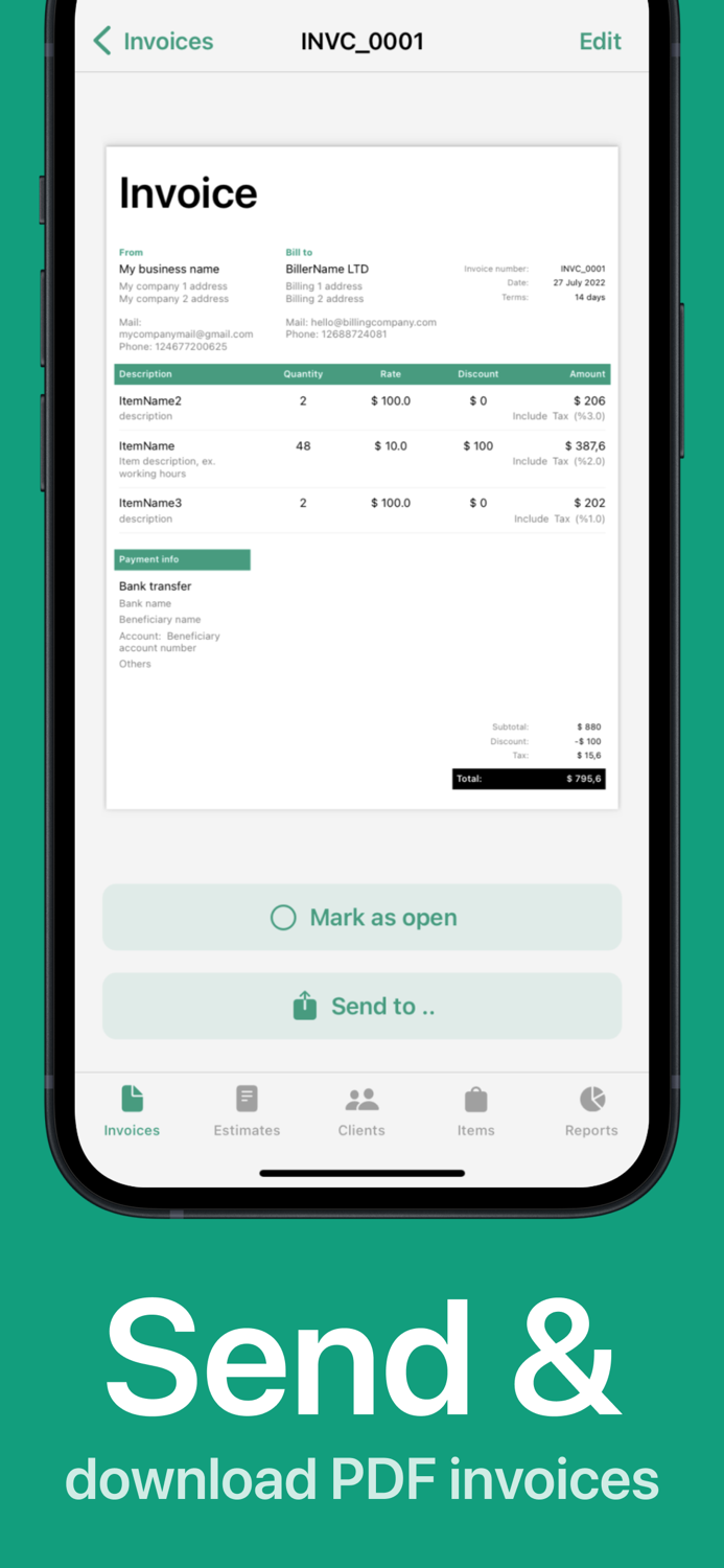 Simple Invoice Maker App