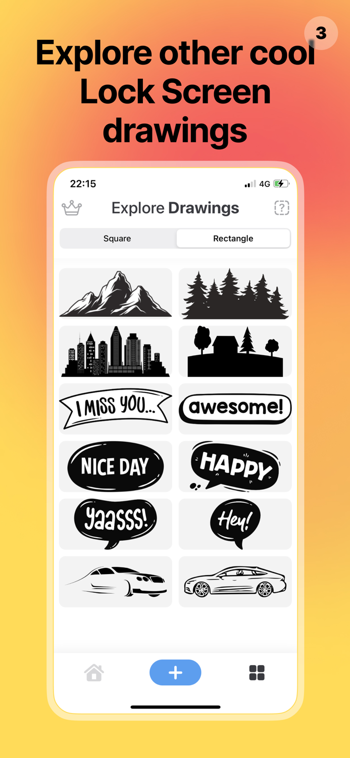 Drawing Lock Screen Widget