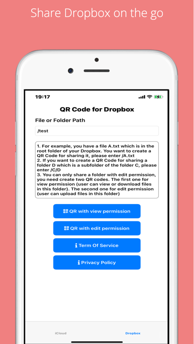 QRCode for iCloud & Dropbox screenshot 3