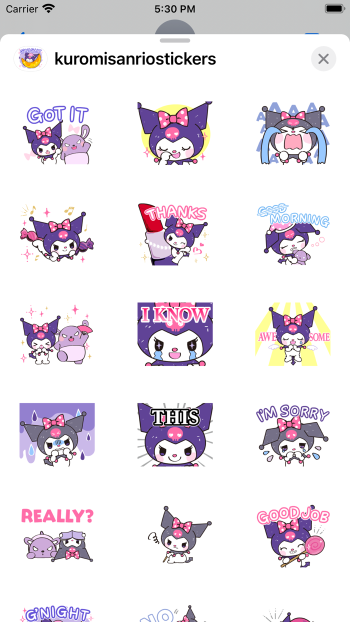 Kuromi Sanrio Stickers