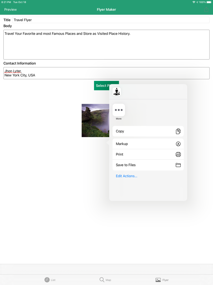 Visit Place Tracking