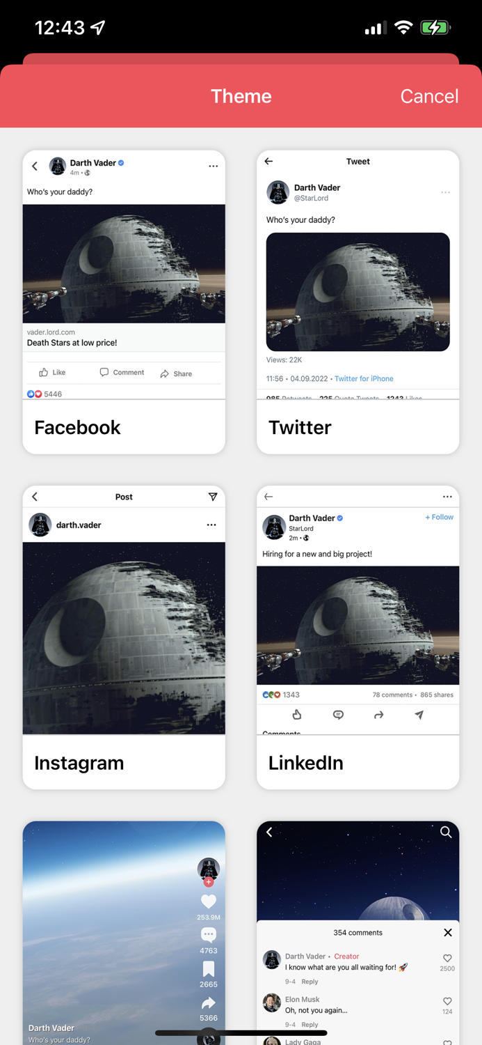 Faker 5 - Fake Social Posts