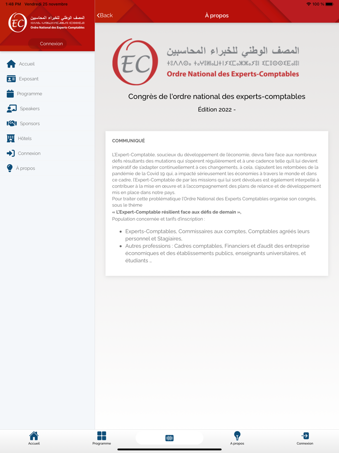 Congrès ONEC - Édition 2022