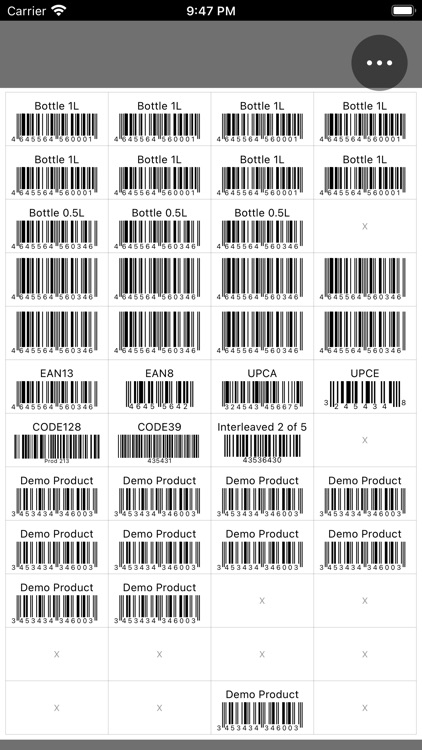 Barcode Sheet