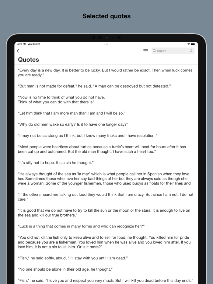 The Old Man and the Sea -notes