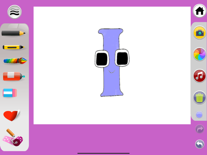 Alphabet Glitter Lor Coloring