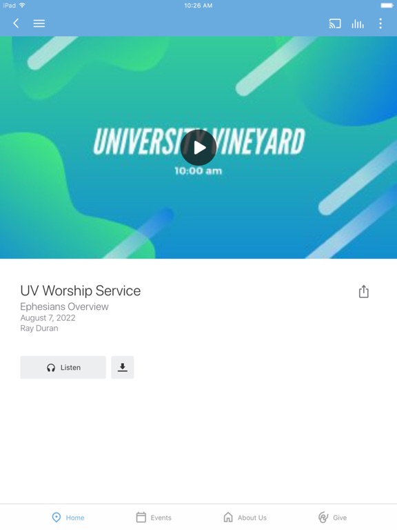 University Vineyard Church App screenshot 3