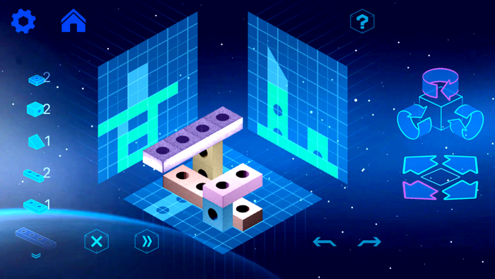 Tangram 3D space zen puzzle