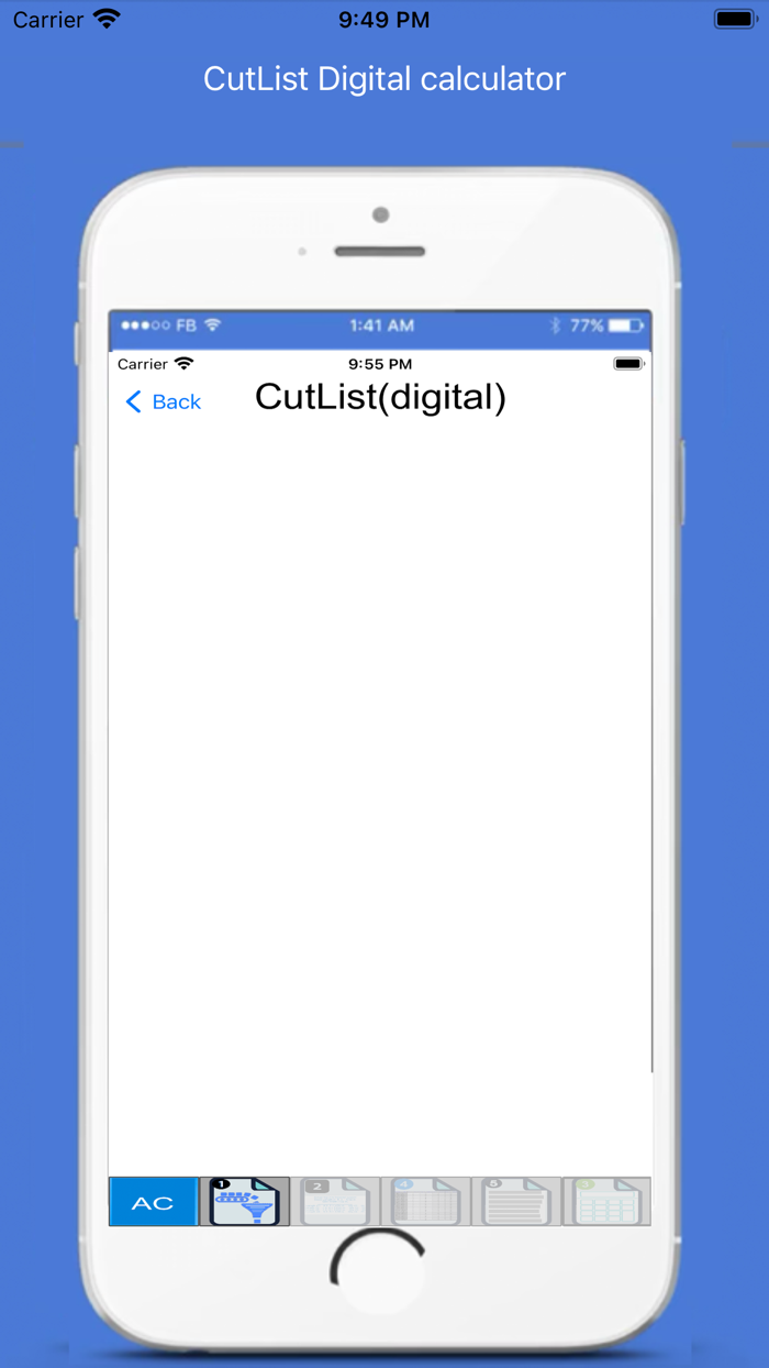 CutList Digital Calculator