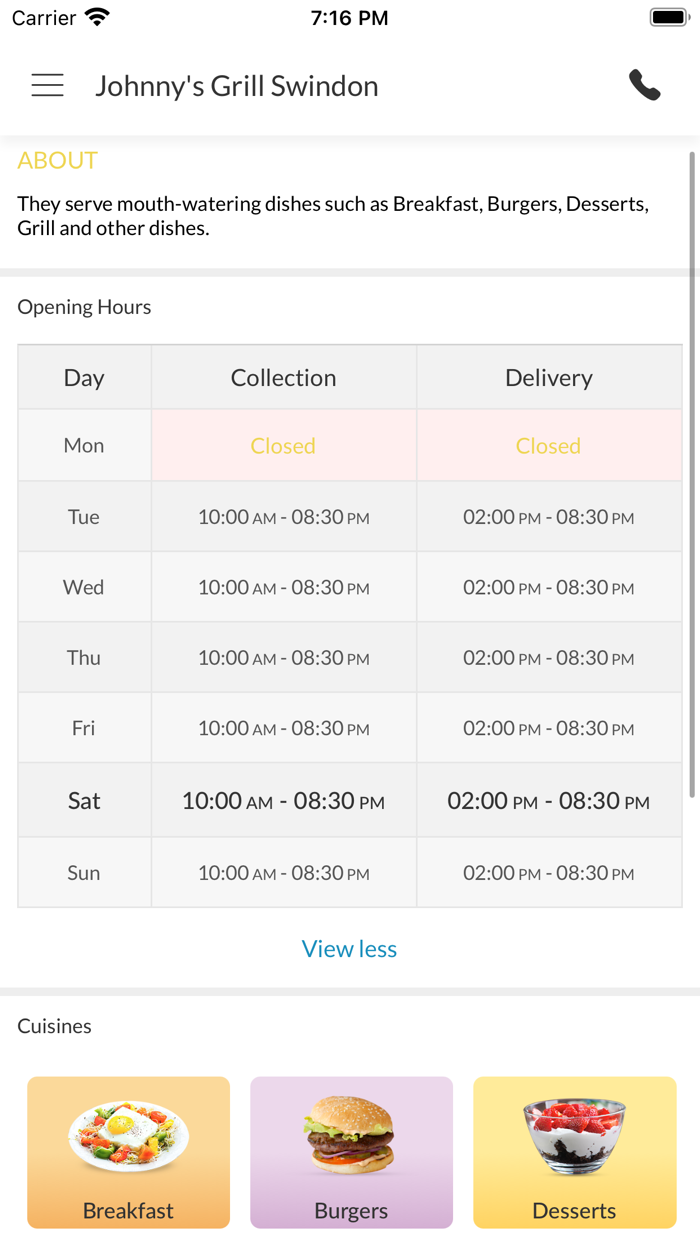 Johnnys Grill Swindon