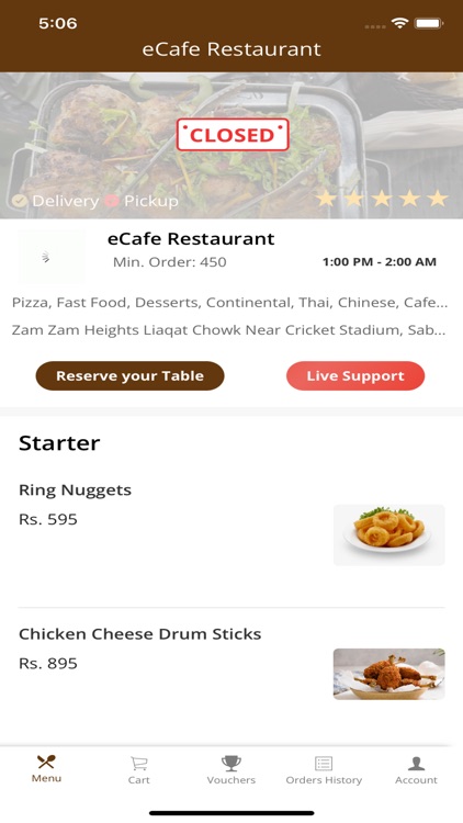 eCafe Restaurant App