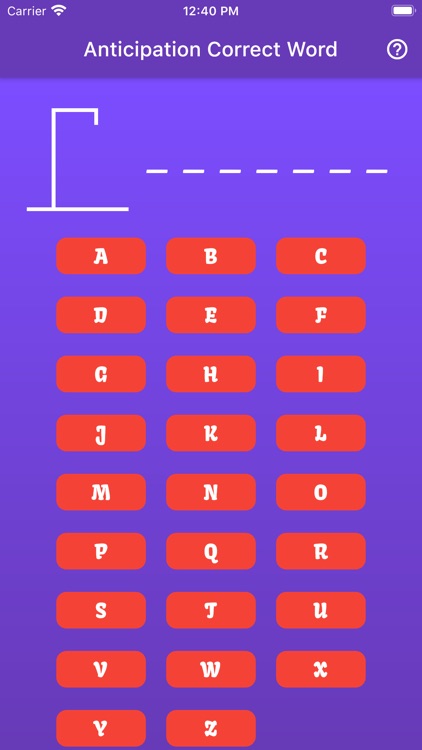 Anticipation Correct Word