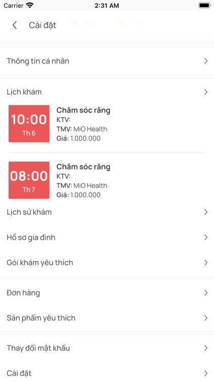 Sức khỏe gia đình - MiO Health