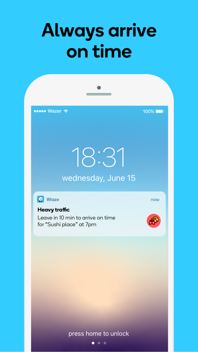 Waze Navigation & Live Traffic Screenshot on iOS