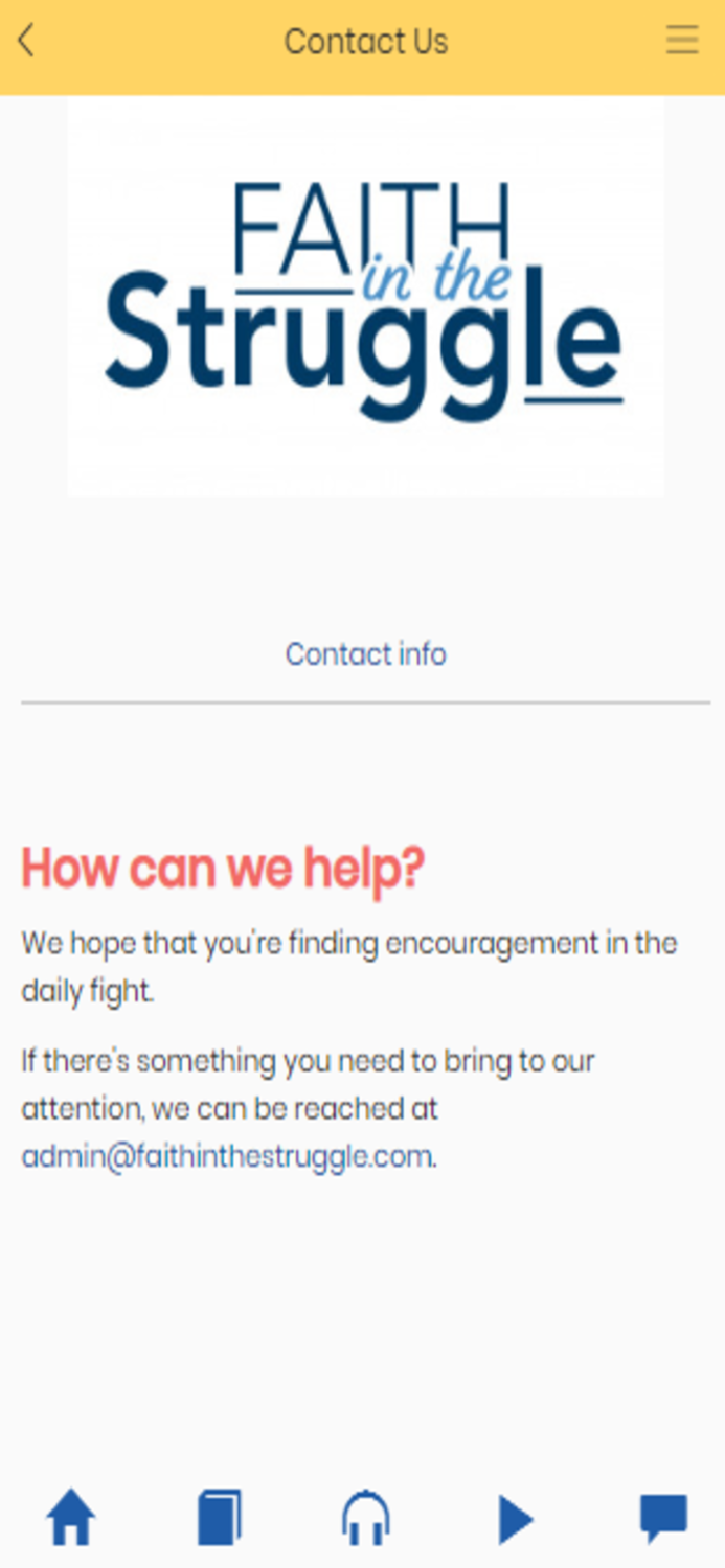 Faith in the Struggle