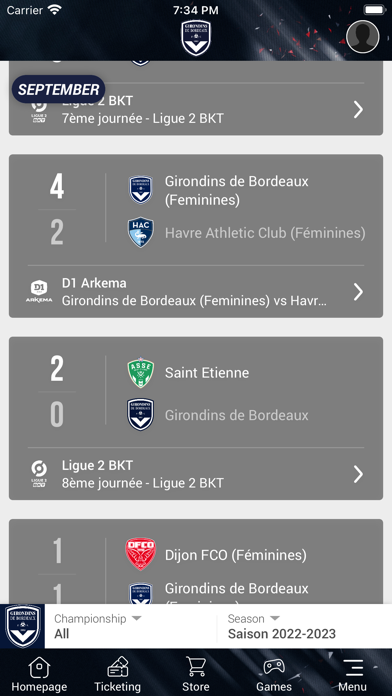 Girondins Officiel screenshot 2