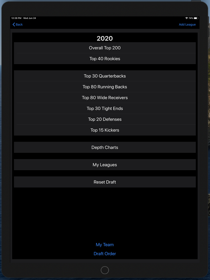 Fantasy FB Draft Kit