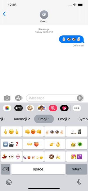 Emoji keyboard. GIF & fonts.