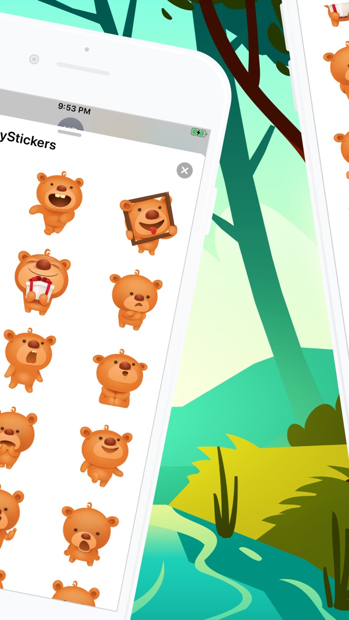 Teddy Bear 3D Stickers App