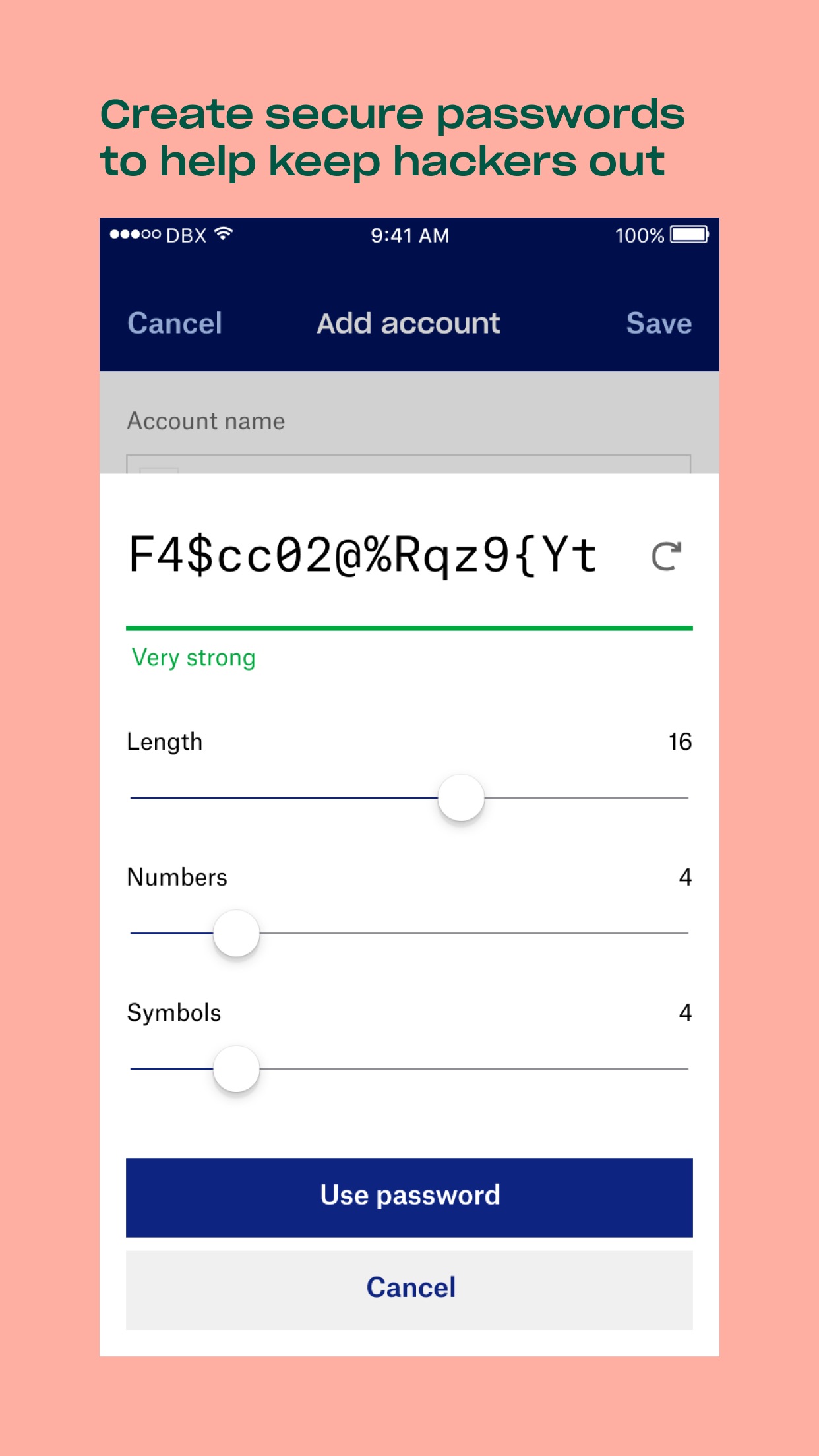 Screenshot do app Dropbox Passwords - By Invite