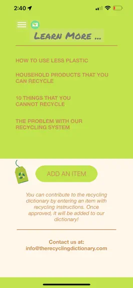 Game screenshot The Recycling Dictionary apk