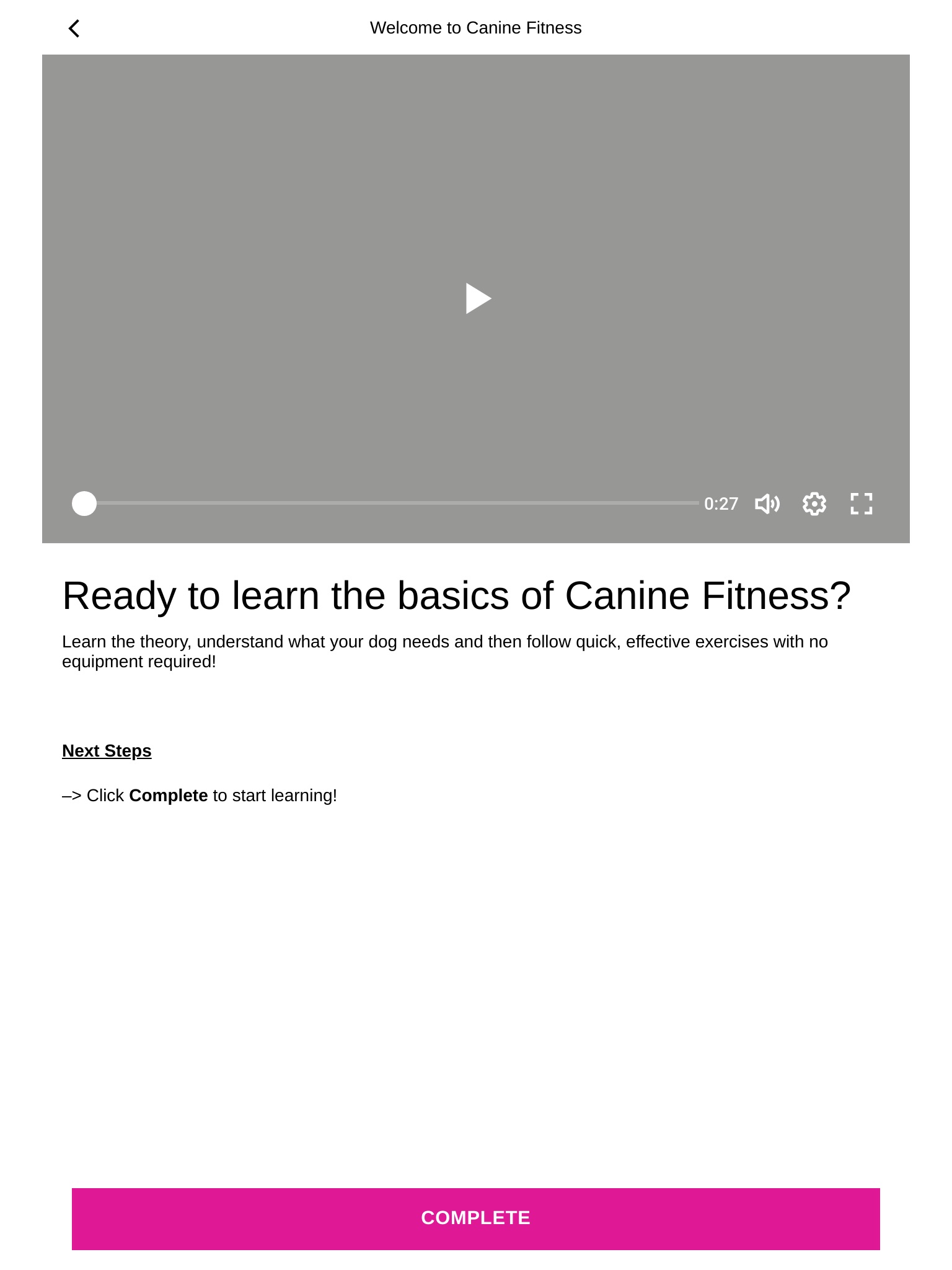 Canine Fitness App screenshot 3