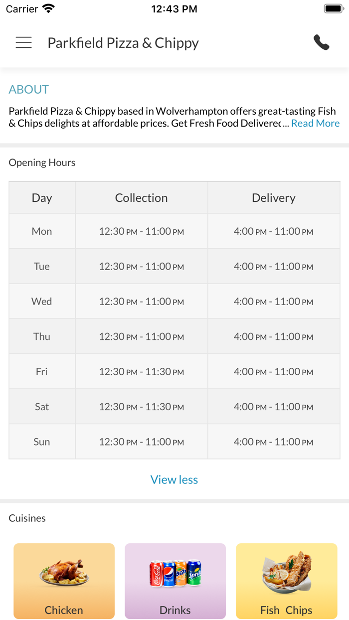 Parkfield Pizza  Chippy