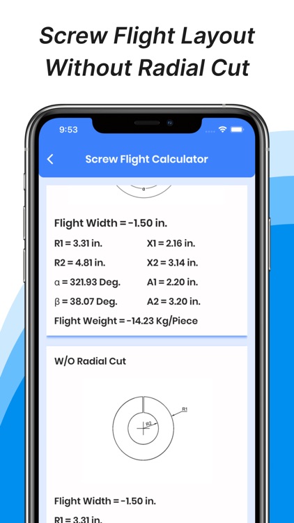 Screw Flight Calculator