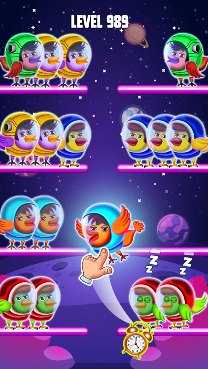 Space Bird Sort - Bird Games screenshot-4