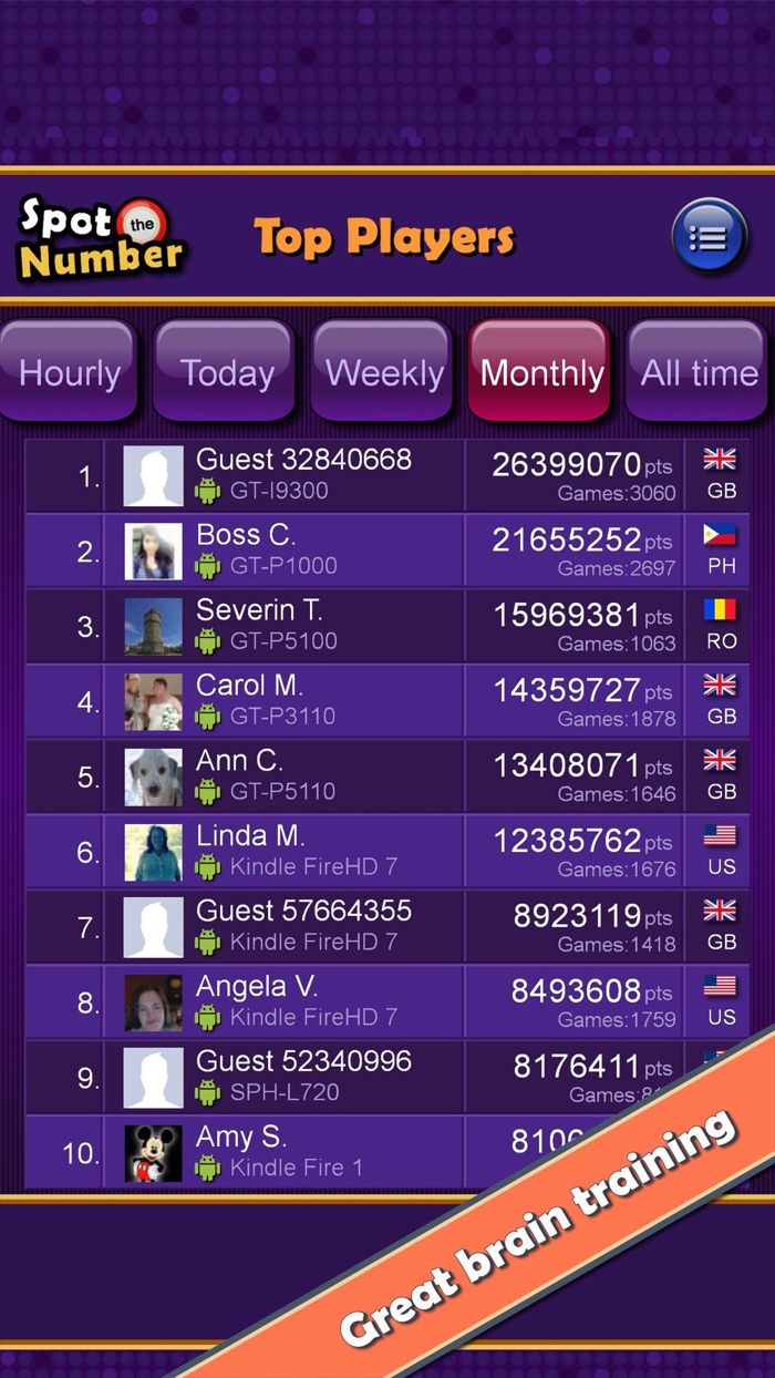 Spot the Number - Real Cash