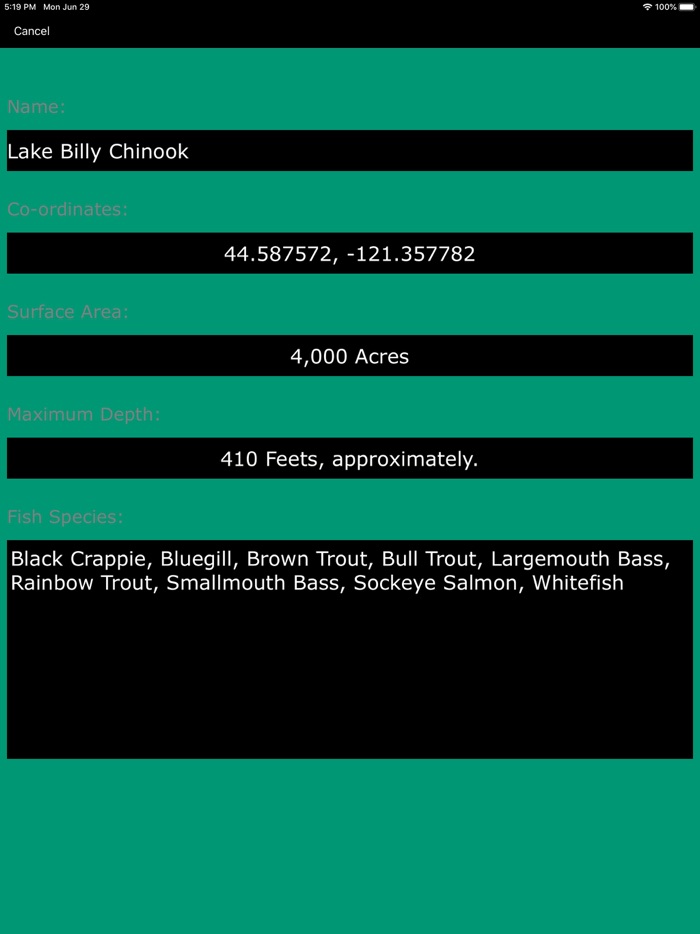 Oregon-CA-WA Lakes  Fishes