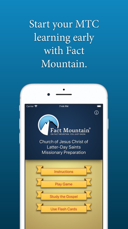 LDS Mission Prep Fact Mountain