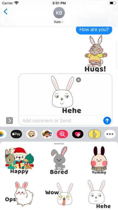 Bunny Rabbit Stickers screenshot 2