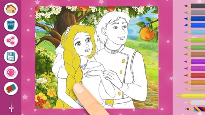 How to cancel & delete Princess Rapunzel - Magic Kids Coloring Pages Game from iphone & ipad 1