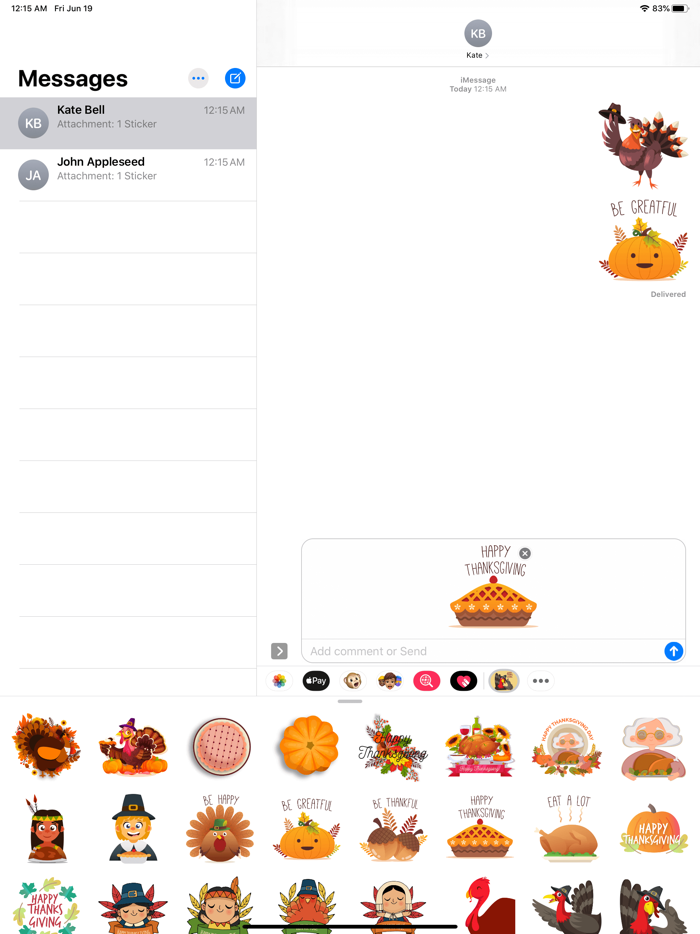 Grateful Thanksgiving Stickers