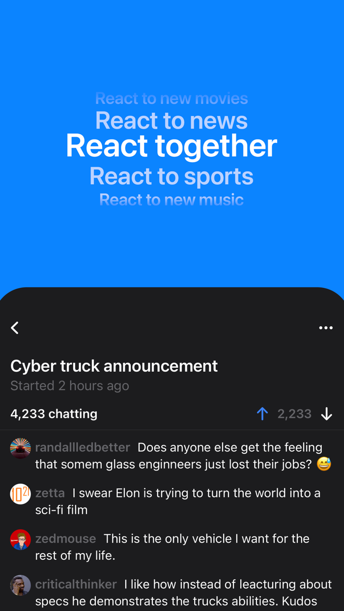 Chatter - React together
