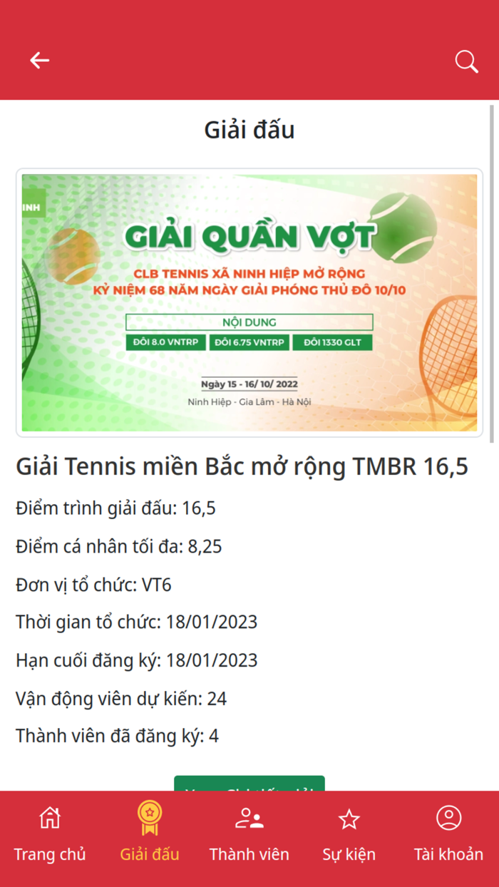 Tennis Miền Bắc