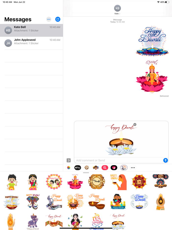 Elegant Diwali Wishes Stickers