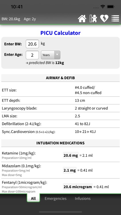 PICU Calculator