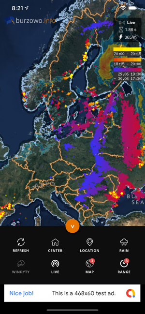 Burzowo.info - lightning map